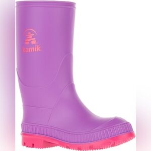 Kamik Purple and Pink Kids Rain Boots